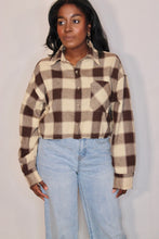 Load image into Gallery viewer, Plaid cropped button down

